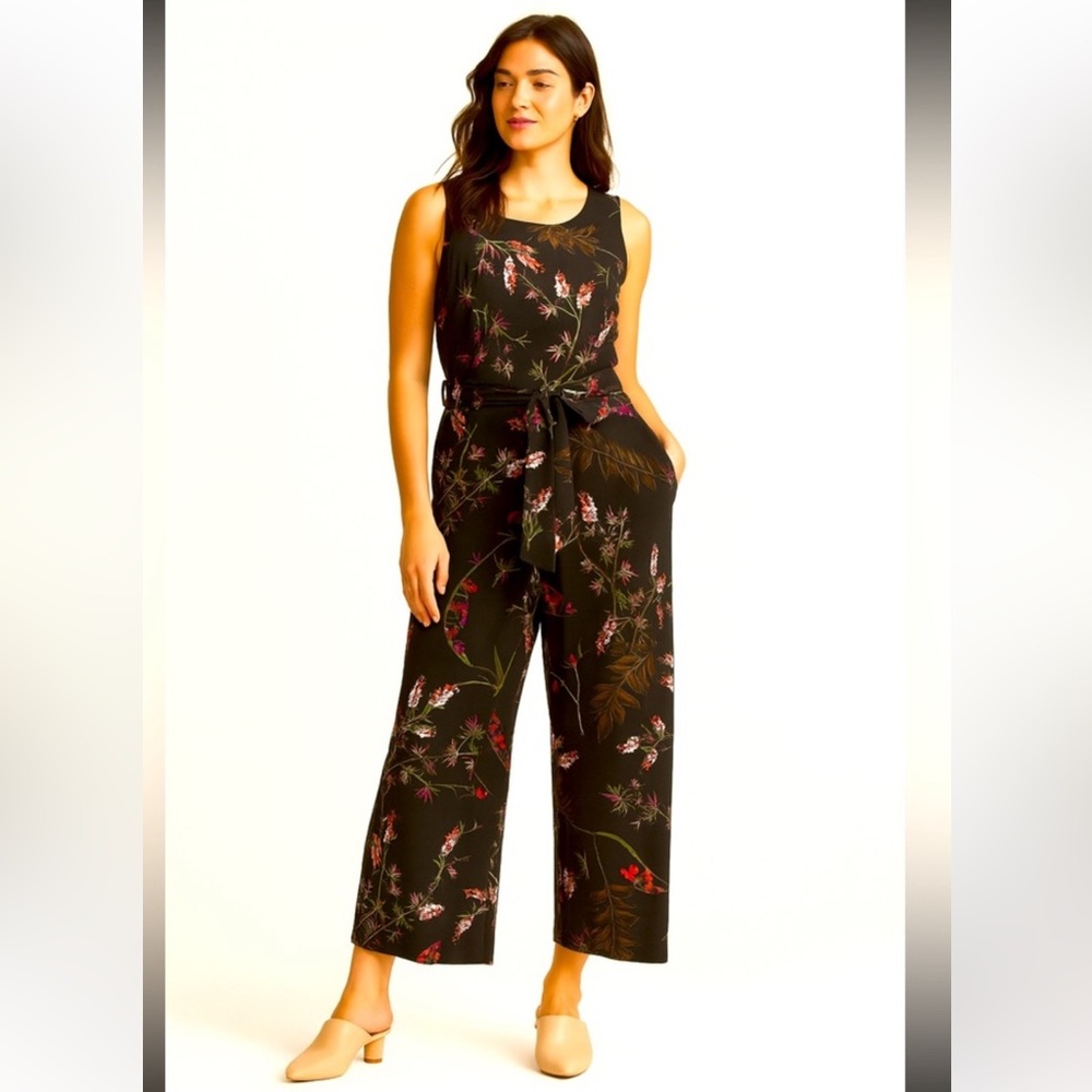 Tommy Hilfiger Black Jumpsuit with Floral Design